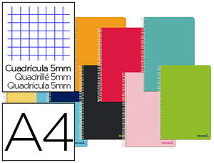 Cuaderno Espiral 5X5 mm A4 Micro Smart T/b 80 Hj 60 Gr