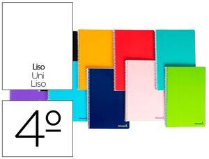 Cuaderno Espiral Liso 4º Smart T/b 60 Gr Colores Surtidos