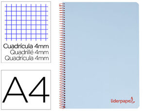 Cuaderno Espiral 4X4 mm A4 80 Hj 90 Gr Wonder Pp 80 Hj Azul