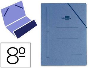 Carpeta Liderpapel Gomas Octavo Bolsa Carton Compacto Azul