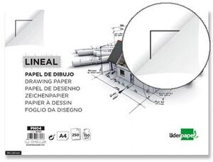 Papel Dibujo Liderpapel 210X297Mm 150G/m2 con Cajetin Pack 250