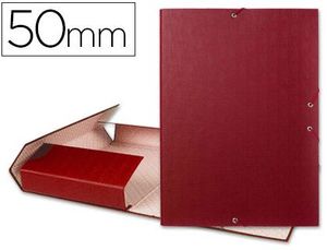 Carpeta Proyectos Liderpapel Folio Lomo 50Mm Carton Forrado Roja