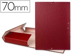 Carpeta Proyectos Liderpapel Folio Lomo 70Mm Carton Forrado Roja