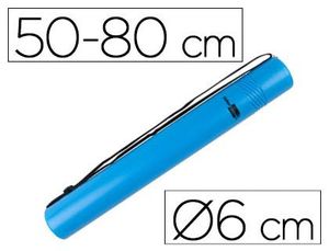 Portaplanos Plastico Liderpapel Diametro 6 cm Extensible Hasta 80 Azul