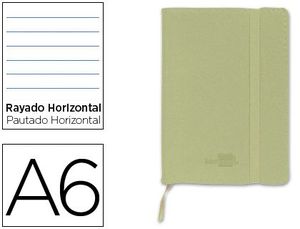 Cuaderno Liderpapel Simil Piel Verde A6 4X4 mm 120 Hj