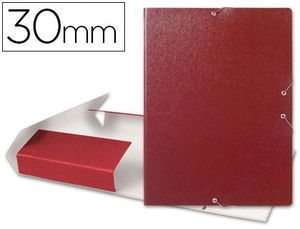 Carpeta Proyectos Liderpapel Folio Lomo 30 mm Carton Gofrado Roja
