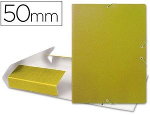 Carpeta Proyectos Liderpapel Folio Lomo 50 mm Carton Gofrado Amarilla