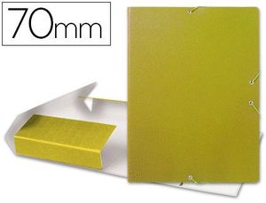 Carpeta Proyectos Liderpapel Folio Lomo 70Mm Carton Gofrado Amarilla