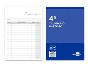 Talonario Liderpapel Multiusos Cuarto Original y Copia T299