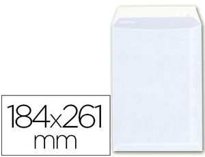 Sobre Bolsa A6 Offset Blanco 100G 184X261 mm con Tira de Silicona -Caja 250