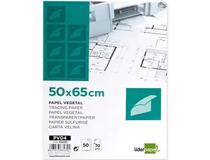 Papel Dibujo Liderpapel 50X65Cm 70G/m2 Vegetal Pacck 50
