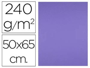Cartulina Liderpapel 50X65 cm 240G/m2 Purpura Paquete de 25 Unidades