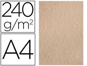 Papel Color Liderpapel Pergamino A4 240G/m2 Arena Pack de 25 Hojas