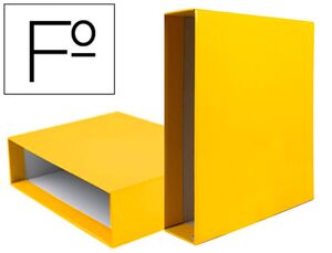 Caja Archivador Liderpapel de Palanca Carton Folio Documenta Lomo 82Mm Color Amarillo
