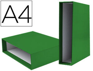 Caja Archivador Liderpapel de Palanca Carton A4 Documenta Lomo 82Mm Color Verde