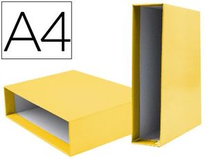 Caja Archivador Liderpapel de Palanca Carton Din-A4 Documenta Lomo 82Mm Color Amarillo