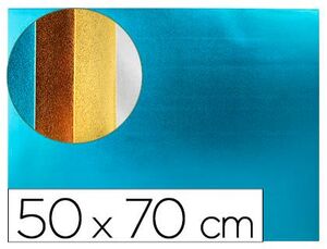 Goma Eva 50X70 2 mm Metalizada Azul Claro
