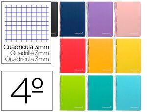 Cuaderno Espiral 3 mm 4º Witty T/d 80 Hj 75 Gr Colores Surtidos
