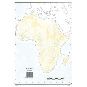Mapa Mundo África Físico