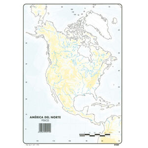Mapa Mundo América Norte Físico