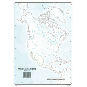 Mapa Mundo América Norte Político