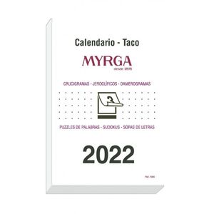 Taco Calendario Anual Myrga Mural 14X20 cm 2022