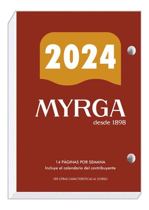 Taco Calendario Anual Buffet Myrga Nº 2 Castellano 2024