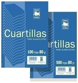 Papel Liso A5 Zorrilla 80 Gr Paquete 100 Hj (Cuartilla)
