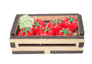 Caja Madera con Tomates 4Cms.