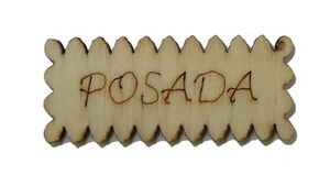 Cartel Madera Posada 3 X 1,5 Cms