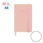 Cuaderno Liso A6 96 Hj 80 Gr C/goma T/d Forrada Rosa