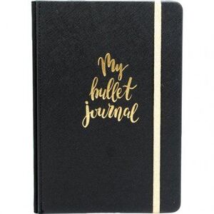 Cuaderno Puntos A5 80 Hj 100 Gr C/goma T/d Forrado Negro My Bullet Journal