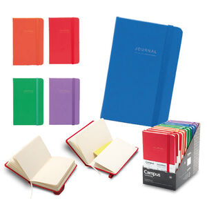 Cuaderno Encuadernado A6 96 Hj 80 Gr Campus University Journal con Goma Colores Surtidos