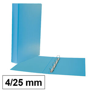Carpeta Anillas Plus Office Folio Cartón Forrado Pp 4/25Mm Azul Claro