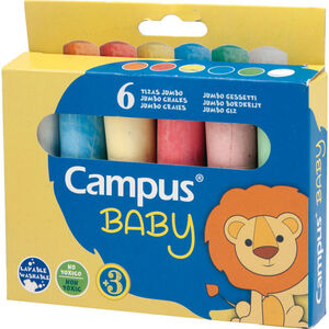 Tizas Campus Baby Jumbo 6 Colores