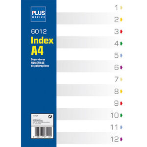 Indice Numérico Plus A4 12 Separadores