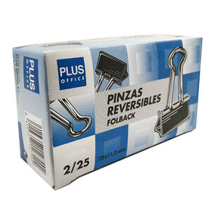 Pinza Sujetapapeles Reversible Plus Office Nº 25-25X11,2 mm /12 ud.