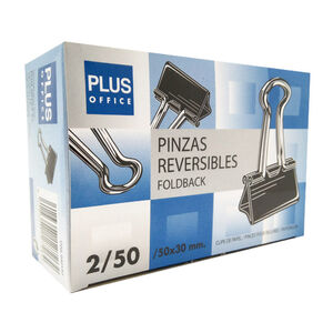 Pinza Sujetapapeles Reversible Plus Office Nº 50-50X30 mm /12 ud.