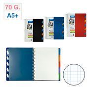 Cuaderno Espiral 5X5 mm A5 Pp 120 Hj 70Gr 5 Separadores Colores Surtidos