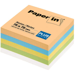 Bloc Notas Adhesivas Paper In Plus Office 75Mmx75Mm Pastel 300 Hojas
