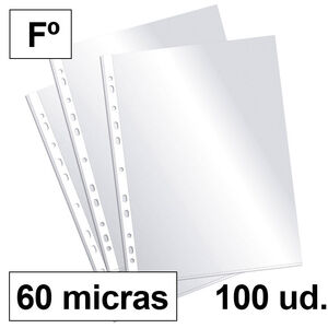 Fundas Multitaladro Plus Office Folio Cristal 60 Micras Caja 100 ud