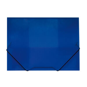 Carpeta Plus Office A4+ Gomas y Solapas Traslúcida Azul