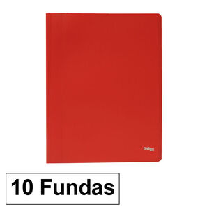 Carpeta Flexible Plus Office A4 Rojo 10 Fundas
