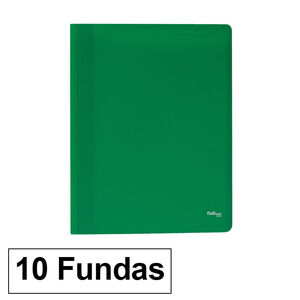 Carpeta Flexible Plus Office A4 Verde 10 Fundas