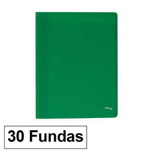 Carpeta Flexible Plus Office A4 Verde 30 Fundas