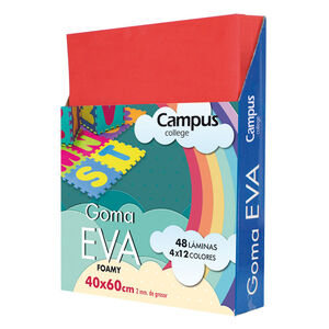 Goma Eva Campus College 400 X 600 mm. Rojo