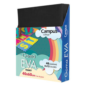 Goma Eva Campus College 400 X 600 mm. Negro