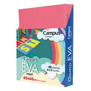 Goma Eva Campus College 400 X 600 mm. Rosa