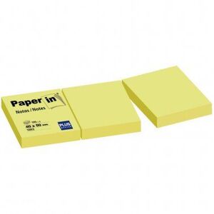Bloc Notas Adhesivas Paper In Plus Office 40X50Mm Amarillas Paquete de 3 Unidades