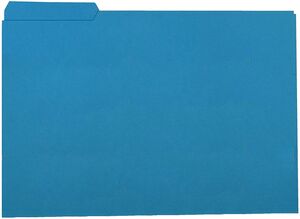 Subcarpeta 250 Gr. Azul Pestaña Izquierda Paquete 50 ud